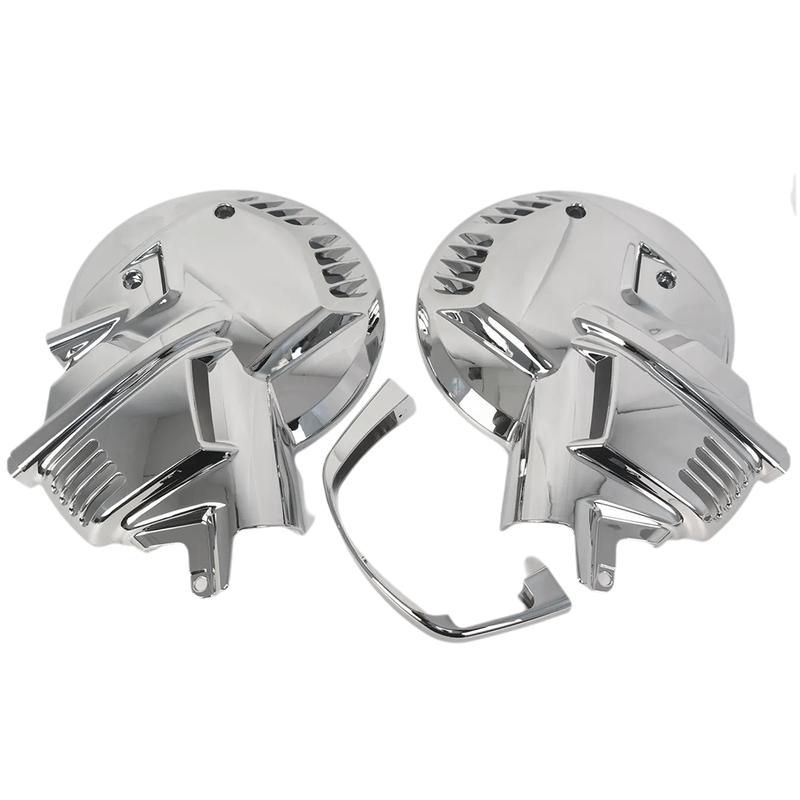 1Set Motorcycle Chrome Front Brake Rotor Disc Covers Trim For Honda Goldwing GL1500 1988-2000 Front Rotor Disc Shells kit