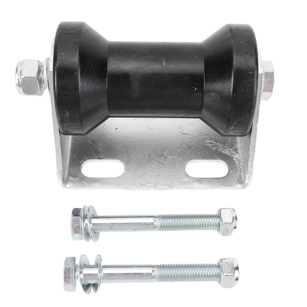 5 Inch Rubber Boat Trailer Roller with Steel Bracket Keel Roller Assembly Kit for Replacement