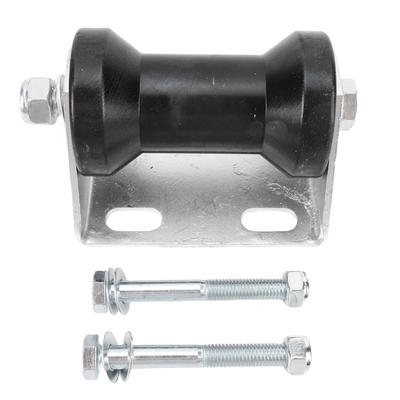 5 Inch Rubber Boat Trailer Roller with Steel Bracket Keel Roller Assembly Kit for Replacement