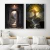 Mysterieuze Betoverde Bos Poster Zonovergoten Elfenbos Pad Sprookjes Prints Canvas Schilderij Muurfoto Huis Woonkamer Decor