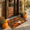 Absorbent Pumpkin Ghost Doormat Non-Slip Entryway Floor Mat Maple Leaf Welcome Mat  Bathroom