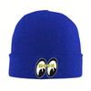 Mond Augen Motorradrennen Strickmütze für Damen Unisex Skullies Beanies Herbst Wintermütze Acryl JDM Hip Hop Kappen