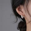 925 Silver Korean Geometric Hoop Earrings Simple Temperament Exquisite Semale Sexy Jewelry Gift