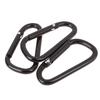 10Pieces Black D Shaped Aluminum Alloy Carabiner Hook Keychain Accessories