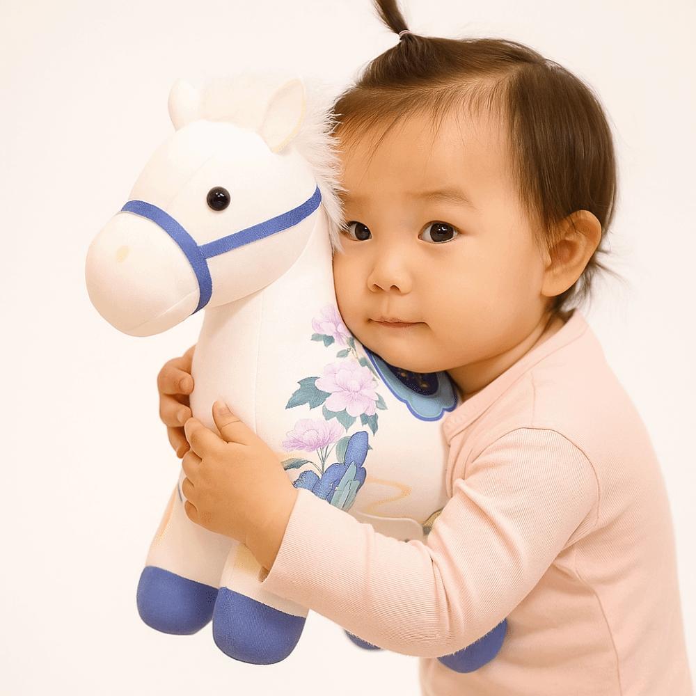 Chinese Style Cartoon Steed Doll PP Cotton Plush Horse Doll Pendant  Year of Horse