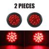 LED Round Tail Lights 12V 24V Rear Bumper Brake Lamp 4 Inch Red Integrated Taillight Turn Signals Lamp for Pick-up Offroad Car
