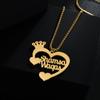 Atoztide Personalized Custom Name Necklace for Women Stainless Steel Heart Brtterfly Letter Choker Chain Pendant Jewelry Gift