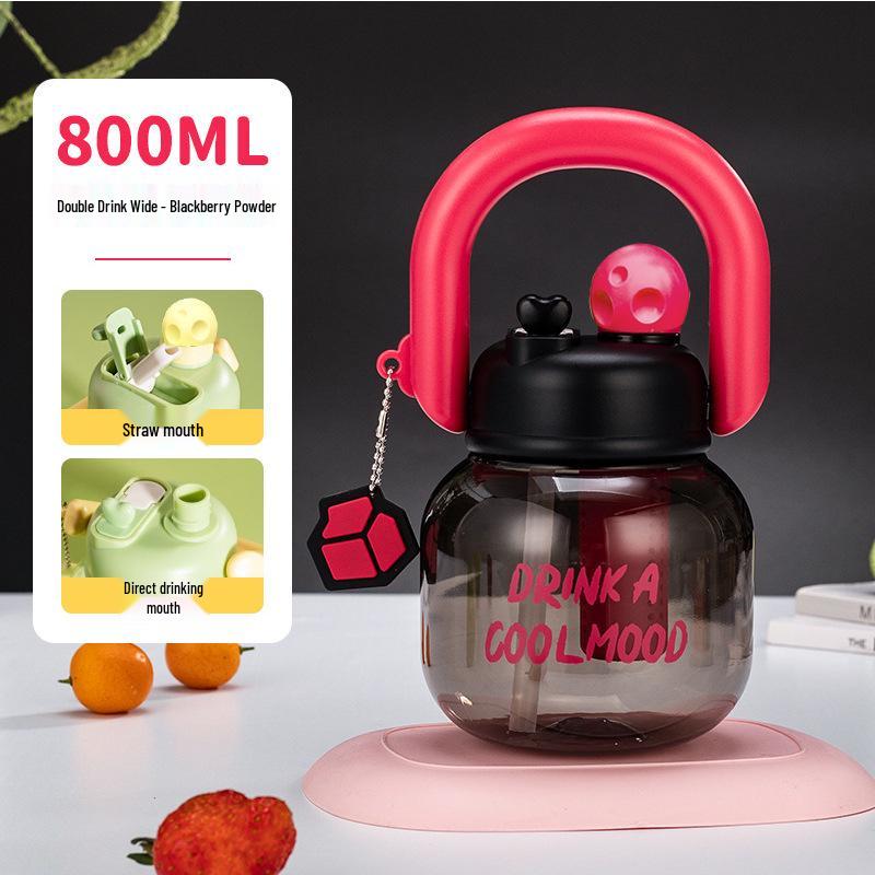 Summer Celebrity Large Capacity Insulated Tumbler - Cartoon Ice Buster Straw Cup for Kids 800ml