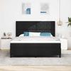 Box Spring Bed with Headboard Black 200 x 180 cm Fabric