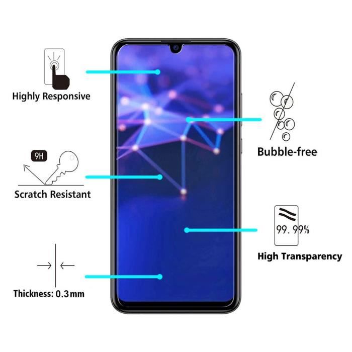 Screen Protector Film - Phonillico® - Huawei P SMART 2019 - Pack of 3 - Ultra-resistant - Anti-scratch