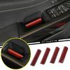 For - Ford F150 F-150 Red Carbon Inner Door Handle Strips Trim Bezels 4P