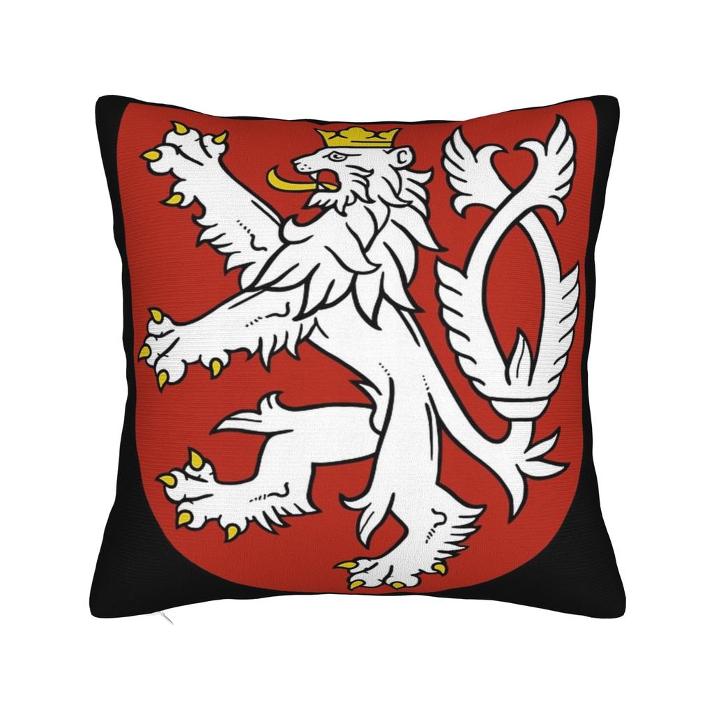 Czech Republic Coat Of Arms Pillow Cover Merch Soft Cushion Cover Decoration Pillow Case Cover Home Multiple Sizes