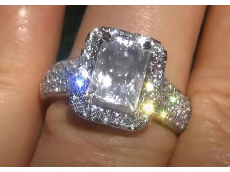 Luxury Statement Diamond Zircon Ring & Bracelet - European & American Style