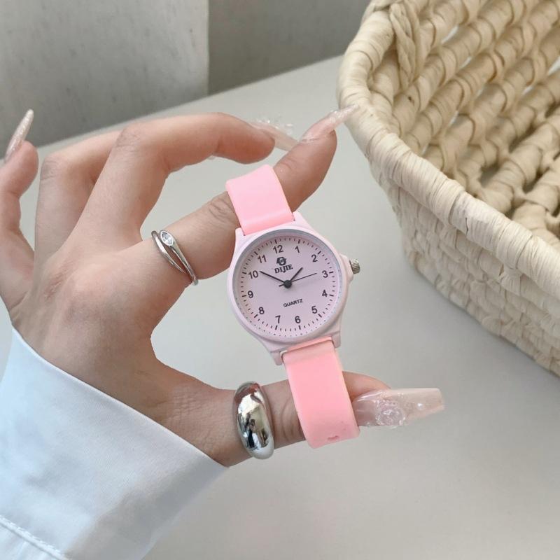 Special Watch For Exams Female High School Students Pointer Class To See The Time Youth Campus Face Control White Milk Tea Color