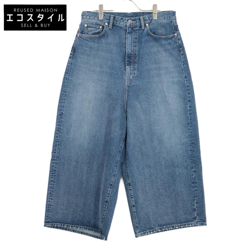 RhodolirioN QT1040 Indigo 5 Pockets Sarrouel Pants Bargain Denim Pants Bottoms 1 blueUsed