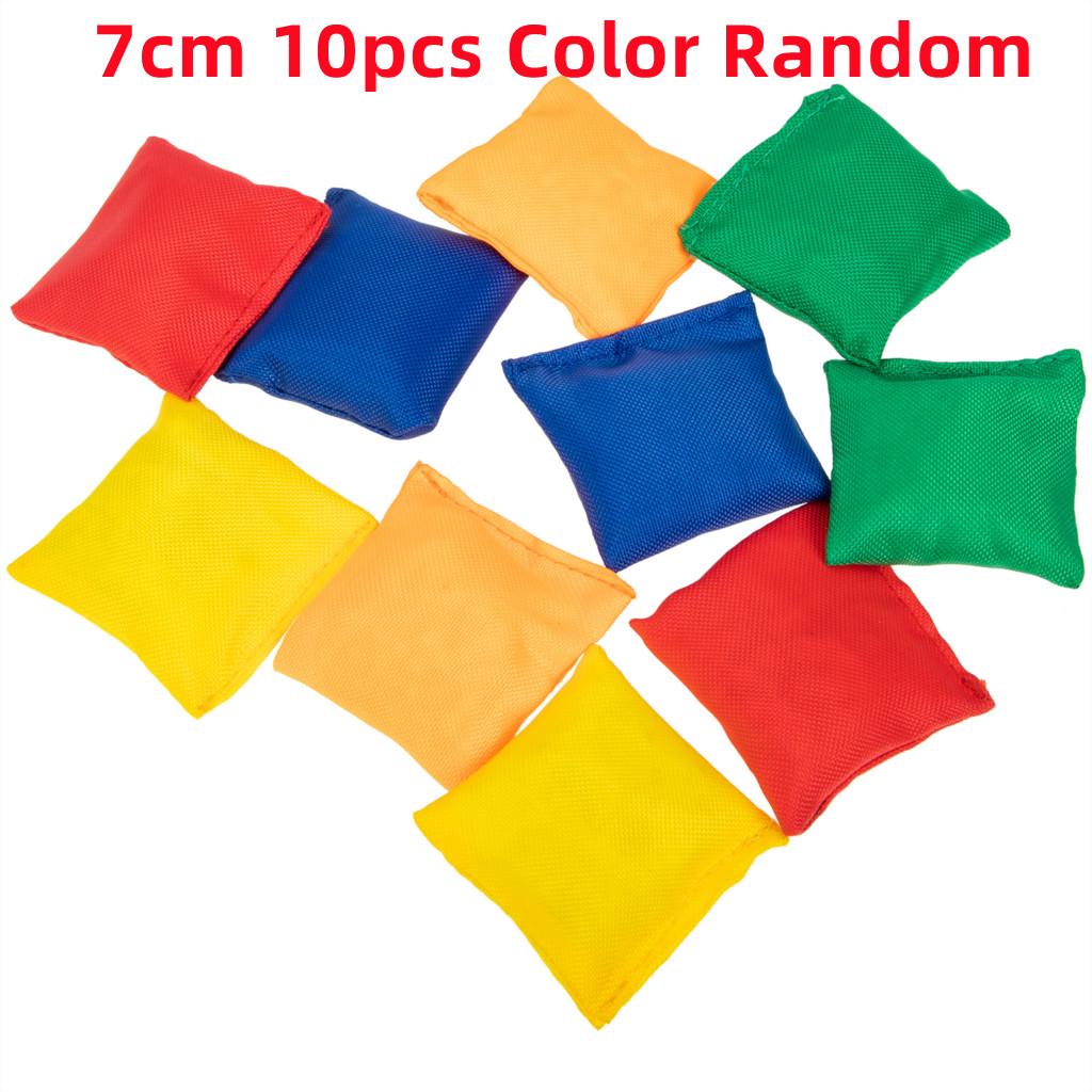 10Pcs Kids Sandbag Throwing Toys Classic Outdoor Sports Toys Colorful Handmade Sandbags Sensory Training Stress Relief Toys