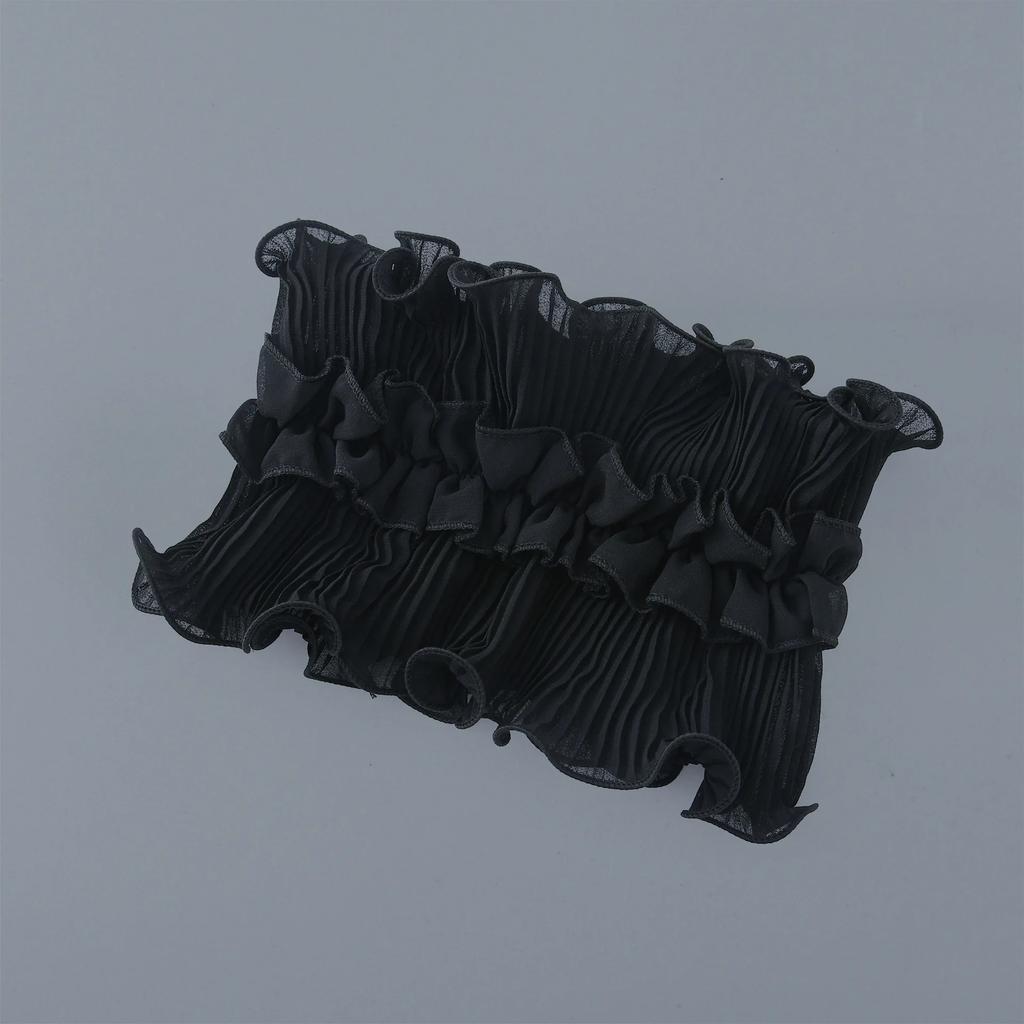 Autumn Fake Collar for Womens Halloween High Neck Cloak Scarf Ruffled Edge Shirt Detachable Collar Cloud Shoulder Shawl