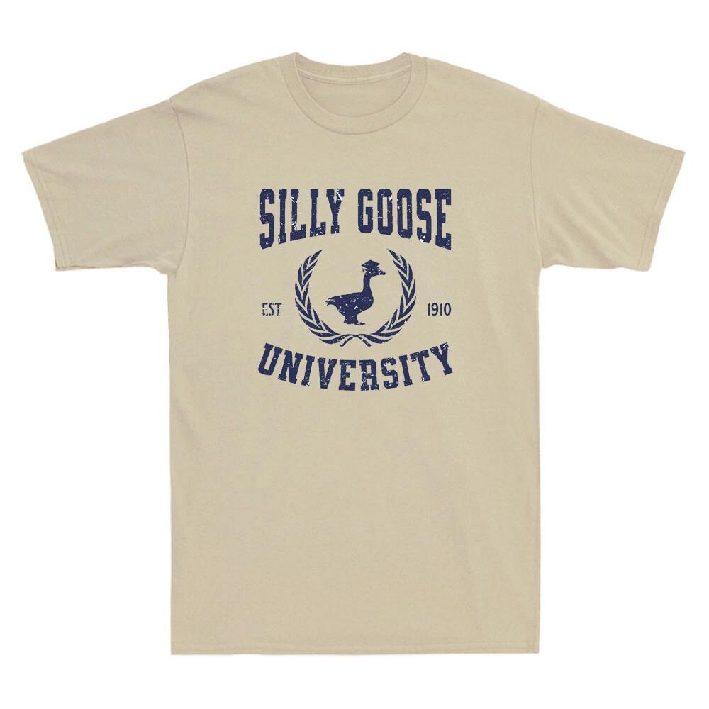 Men s and Women s T-shirts Silly Goose University Funny Goose Meme Logo Vintage XXXXL