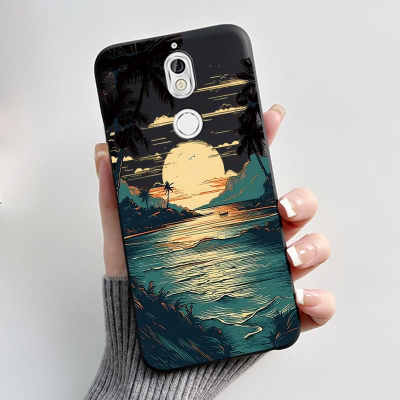 Case For Nokia 7 Phone Casing For Nokia 7 Plus Back Cover Trendy Soft Silicone Shockproof Black Case Milk Tea Rabbit Pattern