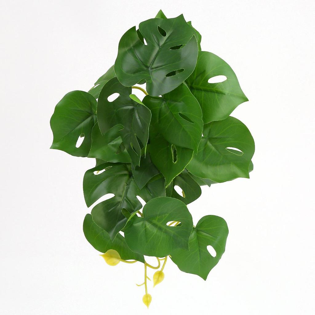 Mini Green Leaves Wall Hanging: Potted Pothos Monstera Planter for Decorative Flower Arrangements and Landscaping