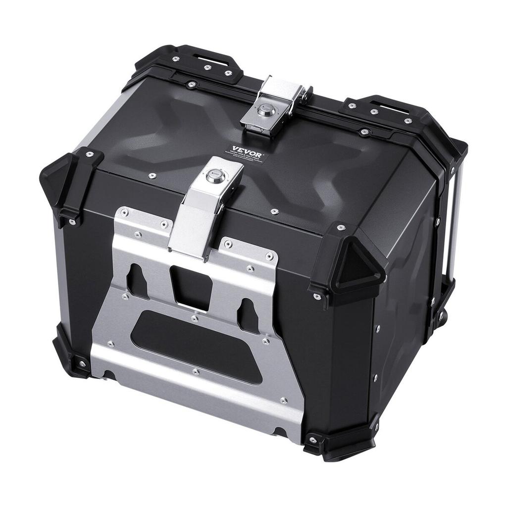 55L Motorcycle Top Case Universal Motorbike Tail Box with Leather Lining