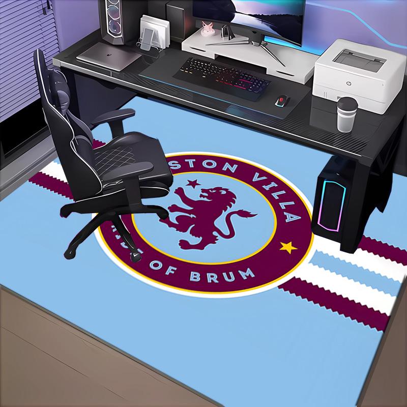 1PC Aston Villa Pride Rug Game Carpet, Floor Mat for Bedroom Living Room Entryway Rug, Home Decor Idea Gift for Christmas birthday