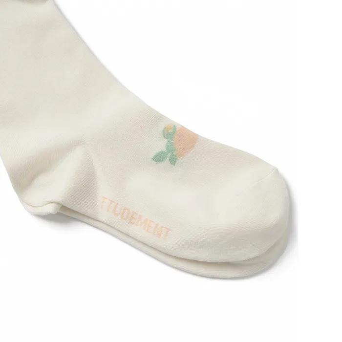 ROSE PATTERN SOCKS_IVORY