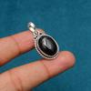 Black Onyx Gemstone Pendant Gemstone : 925 Sterling Silver Handmade Jewelry Pendant