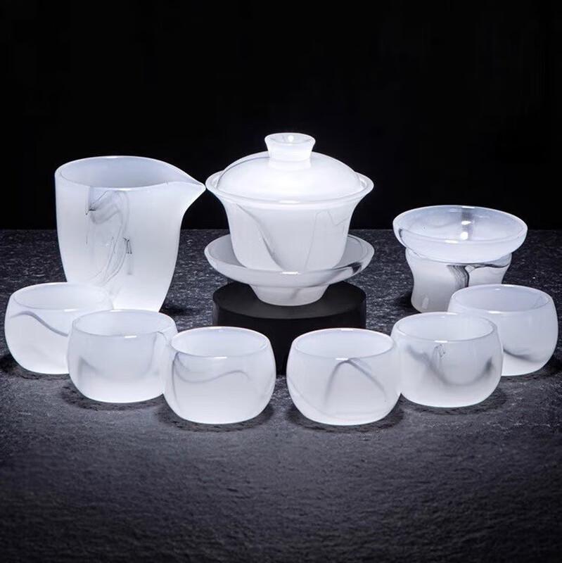 Chaxun White Jade Liuli Kung Fu Tea Set