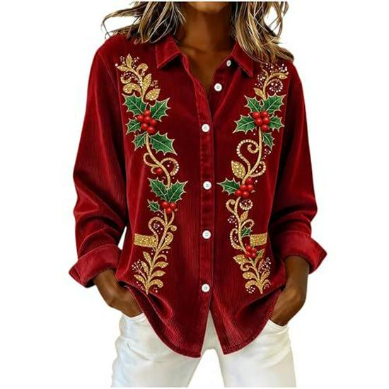 2025 Summer Women's Unique Plaid Print Long-Sleeved Shirt