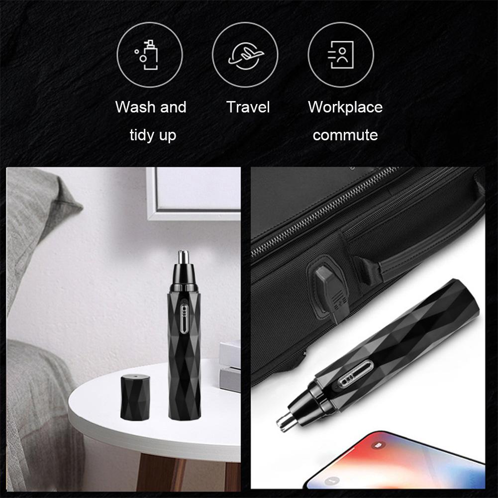 Electric Nose Hair Trimmer Men Nose Cleaning Remover Rechargeable Scissors