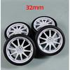 4pcs 1/18 32mm/36mm/42mm Diameter Plastic Wheels Rubber Tires RPF1 RAYS TE37 57CR CE28 BBS ABS Rims for 1:18 Model Car