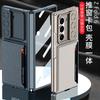 Slim Flip Case Galaxy Z Fold6 With Card Slot Camera Window PU Leather Cover Shockproof Protection