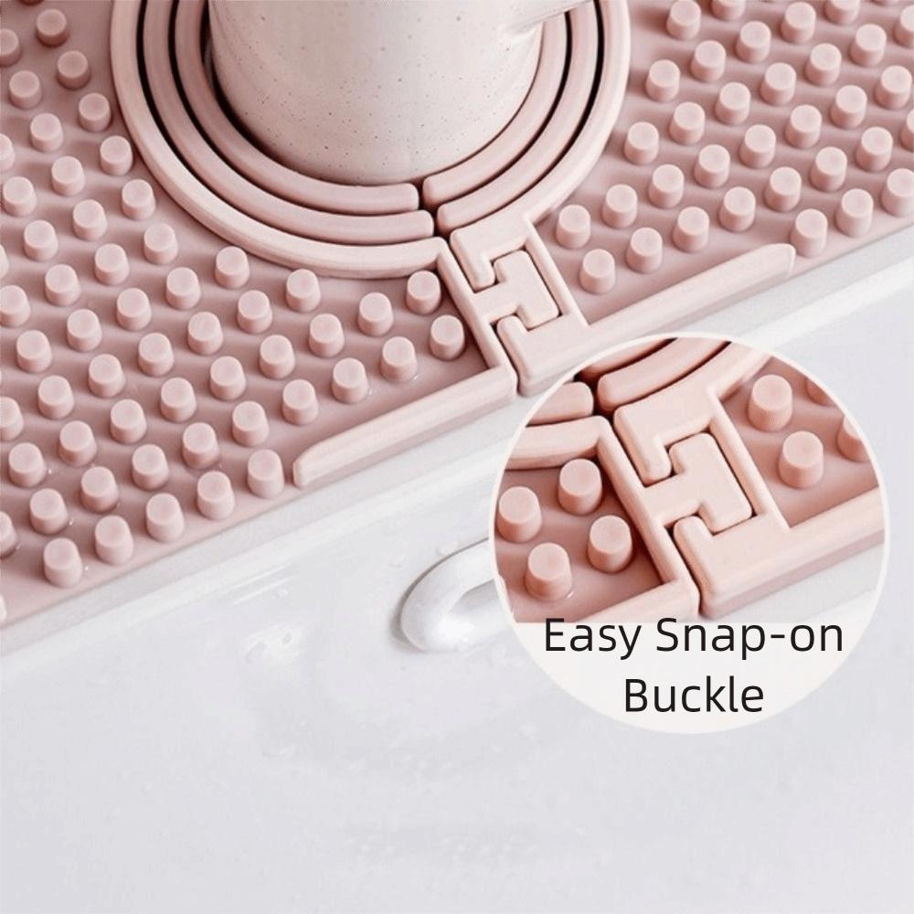 Langlebiges Silikon-Wasserhahn-Ablaufpad Spritzwassergeschützt Anti-Rutsch Spülen-Ablaufpads Weiche Flexible Arbeitsplatten-Aufbewahrungsschale Badezimmer