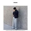 Men Stand Collar Zipper Loose Knit Cardigan Sweater Jacket