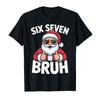 67 Meme Christmas Santa Claus Funny Six Seven Kids Boys Bruh T-shirt For Men Women 100% Cotton T Shirts Short Sleeve Tops 1012-1