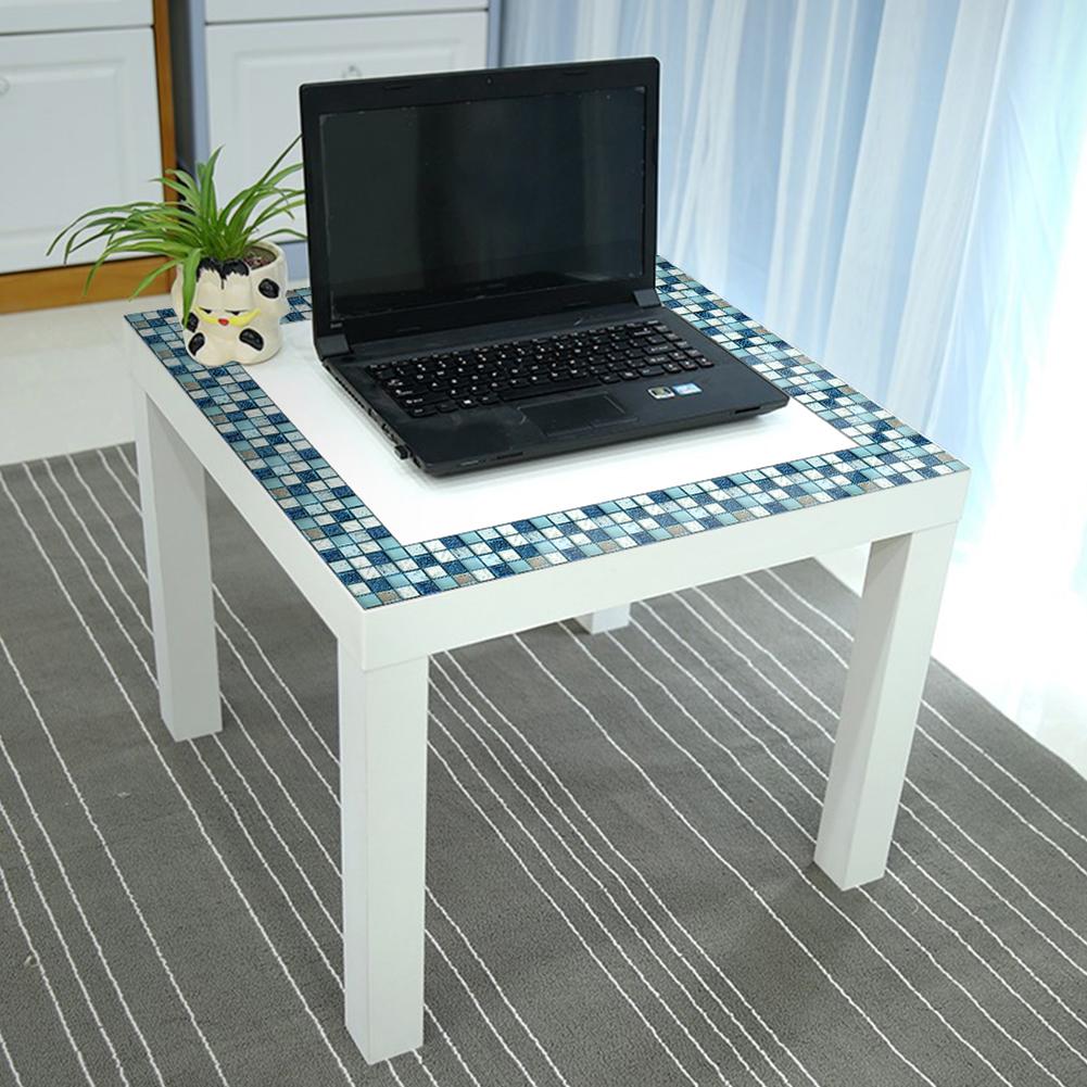 DIY Decor Self-Adhesive Wallpaper Natural Mosaic Tile Waterproof Thickening PVC Anti-Collision for Children Security