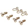 Bronze Sewing Hooks Eyes Durable Metal Fur Coat Hook Fasteners Covered Hook Eye Closures  For Coats