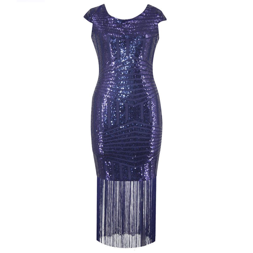 Sexy Cap Sleeves Backless Sequins Tassels One Piece Dress Party Banquet Formal Casual Summer Dress Acquista In Modo Economico Spedizione Gratuita Recensioni Reali Con Foto Joom