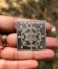 Argento 999 Religioso Indù Shri Shree Sri KUBER Yantra Yantram Tempio Pooja Religione Indù, 3 cm, 2,3 grammi Spedizione Gratuita