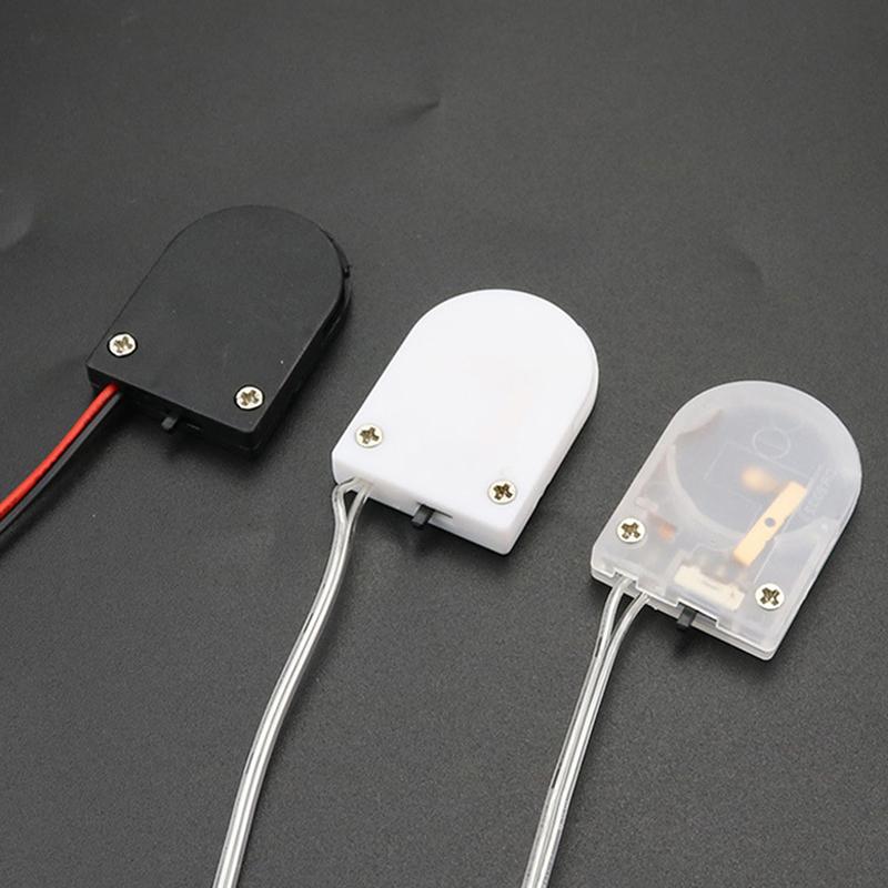5Pcs CR2032 Button Coin Cell Battery Holders With ON-OFF Switch Leads Wire 3V Battery Box Single Slot Battery Case Cover