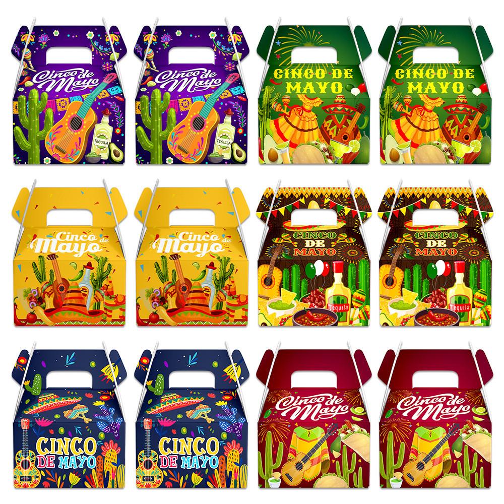 Mexico Paper Themed Candy And Snack Packaging Box Party Props Decoration