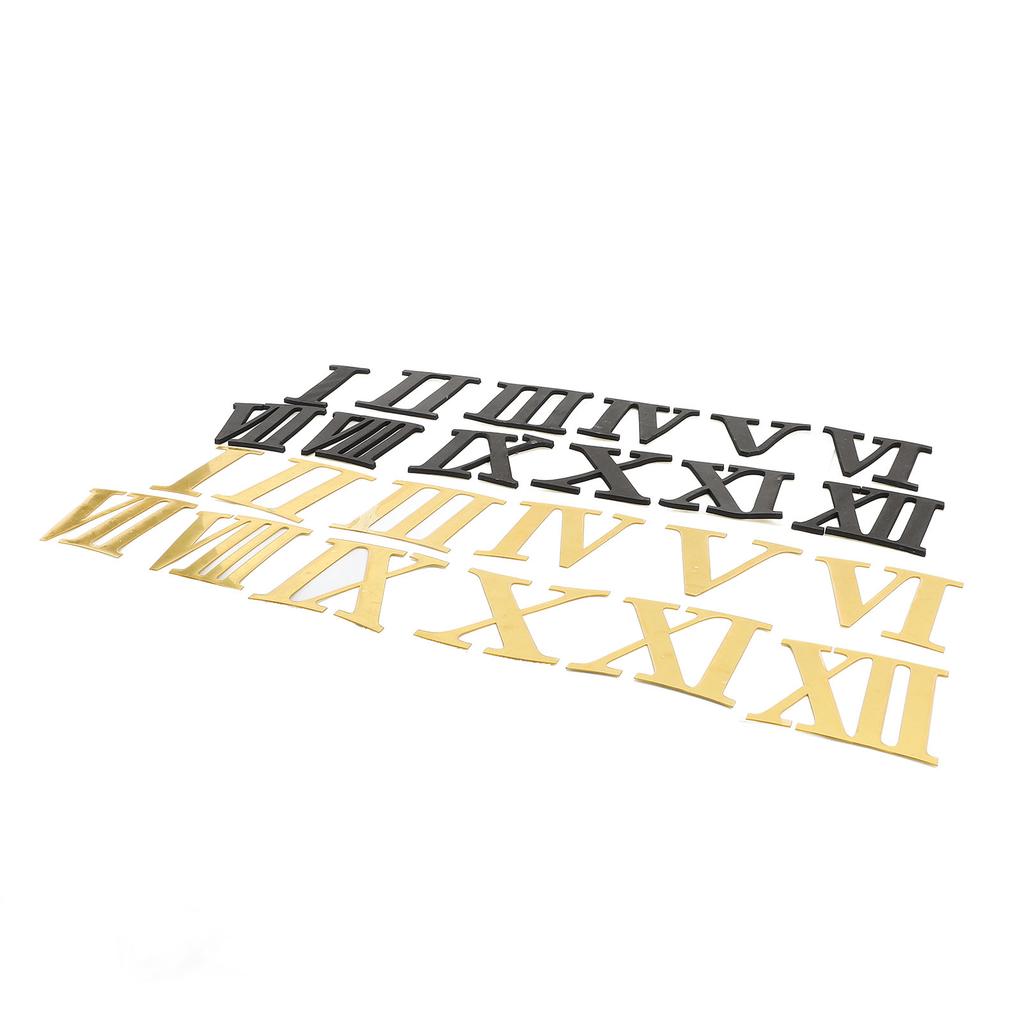 3D Kendin Yap Duvar Saati Kendin Yap Yenilikçi Romen Rakamı Tasarımı Altın Ayna Gümüş Akrep Modern Duvar Saati