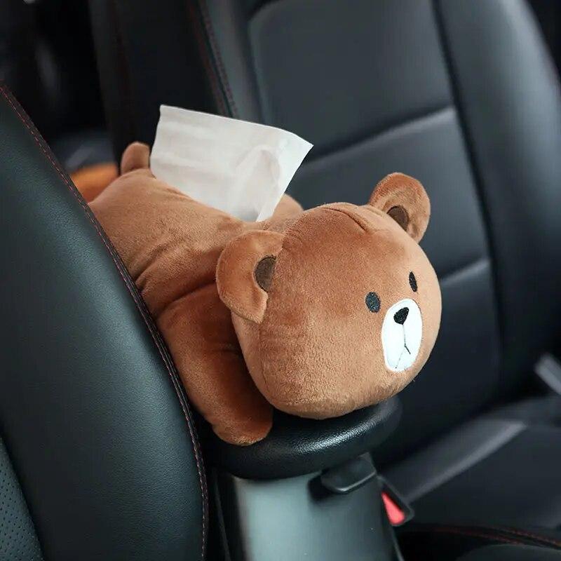 Creative Car Armrest Box Car Tissue Box Draw Cartoon Cute Car Draw Car Tray Trailer Interior Decoration Supplies