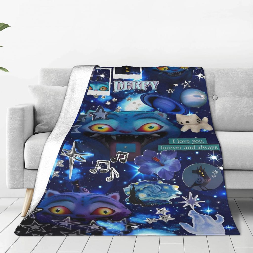 Anime Kpop Demono Medžiotojai Derpy Tigras Antklodė Kokybiška Šilta Minkšta Mėtoma Antklodė Žiemos Dekoratyvinė Miegamojo Spausdinta Lovatiesė