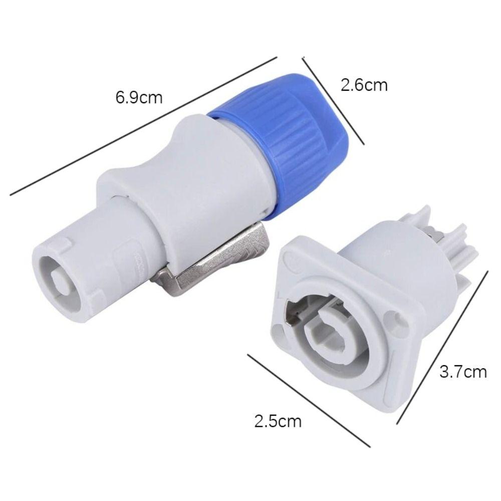 10 Pc/bag Blue/White 20A 250V AC Power Plug Adapter Aviation Power Industrial Plug  Sound