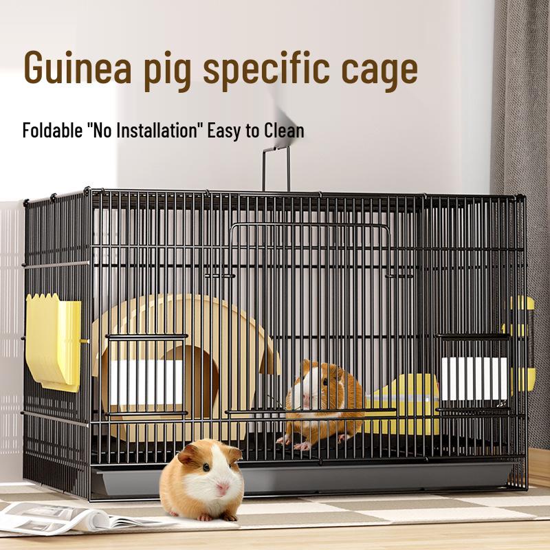 Indoor Guinea Pig Cage with Toilet, Anti-Spray Urine Protection, and Special Villa Design