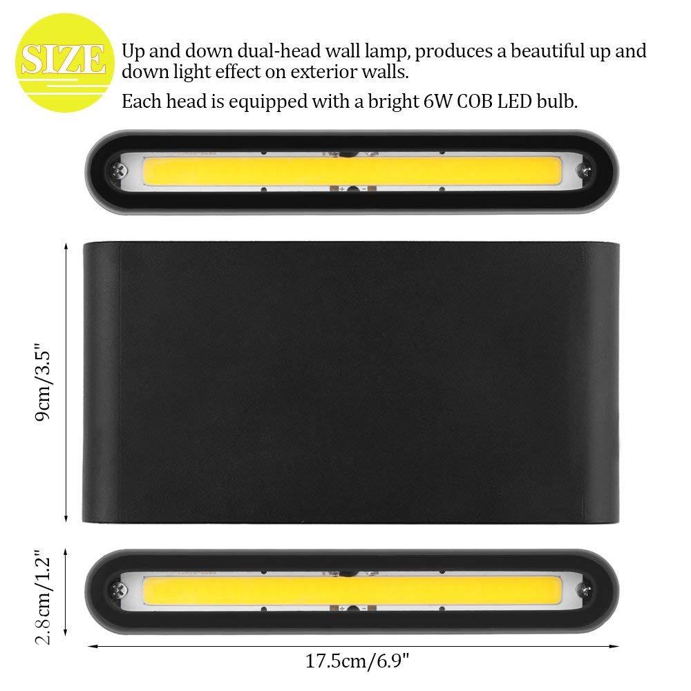 Ultra-thin Waterproof Outdoor Wall & Stair Light for Hallway, Living Room, Bedroom, Balcony, Courtyard