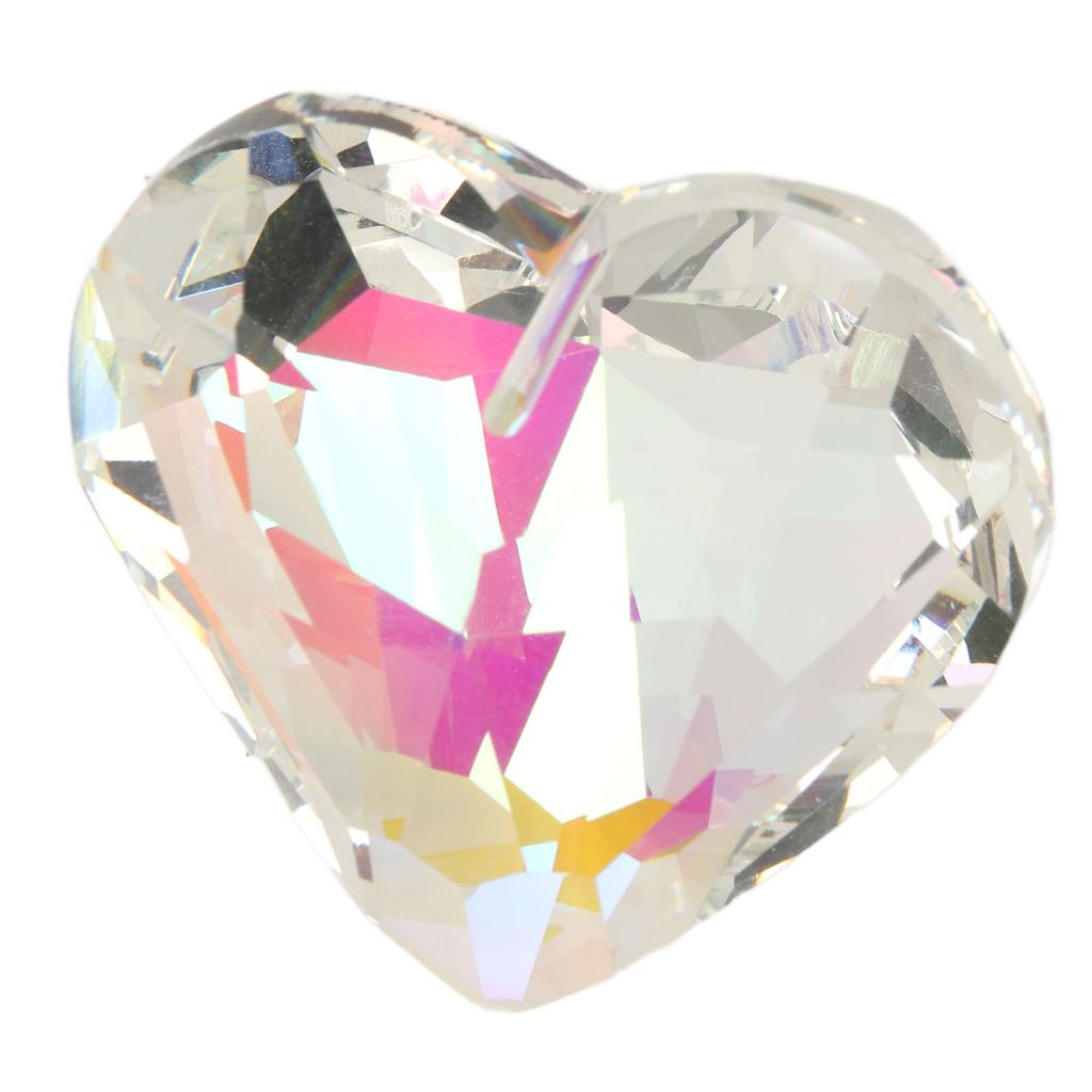 Heart Prism Ornaments Exquisite Polished Surface Hanging Heart Suncatcher Prism Pendant for Christmas Decoration Photographic Ornament Rainbow