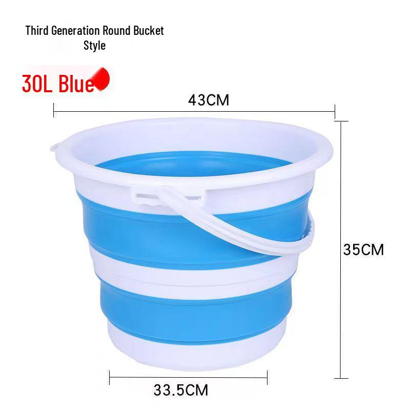 Collapsible Portable Water Bucket for Car Wash, Outdoor, Fishing, and Travel